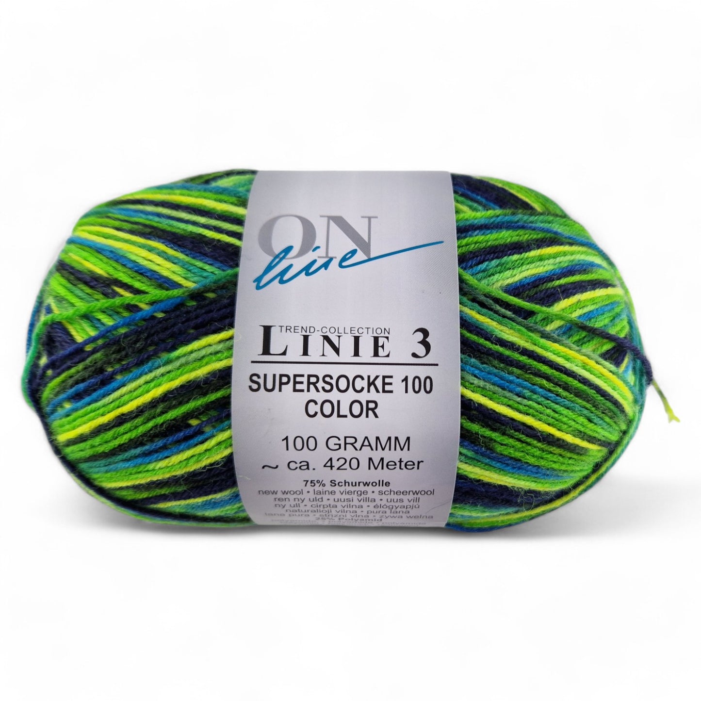 Supersocke 100 Linie 3 Color 4-fach von ONline