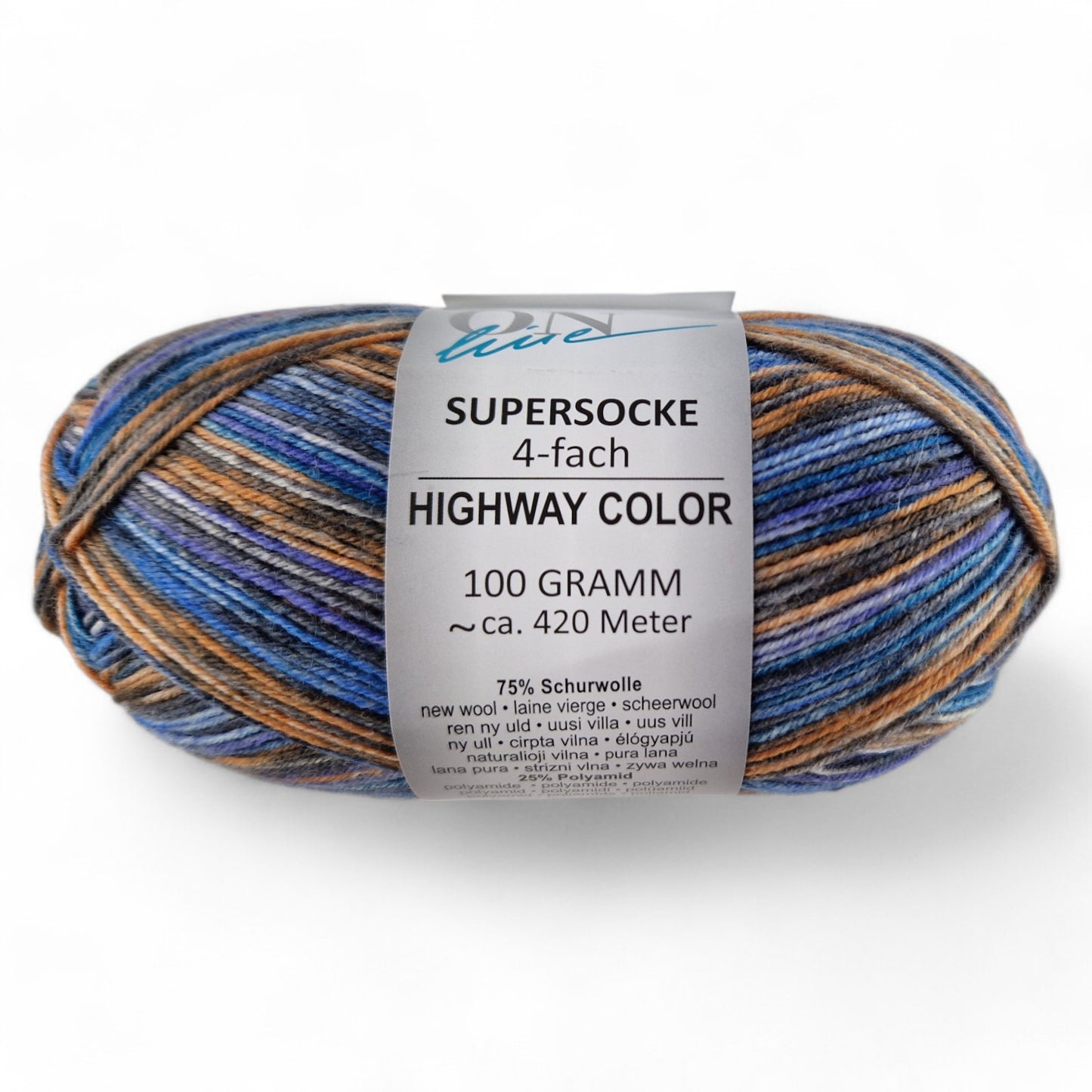 Supersocke Highway Color 4-fach von ONline