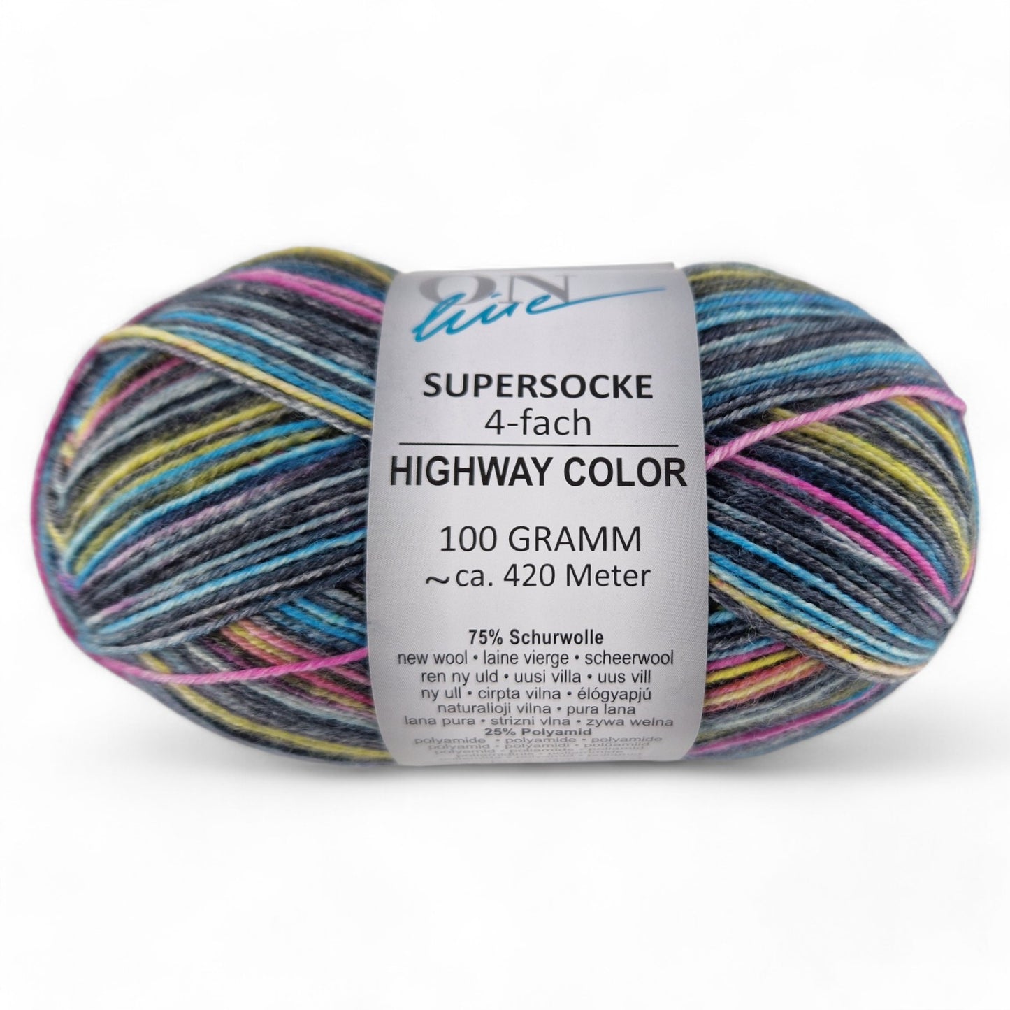 Supersocke Highway Color 4-fach von ONline