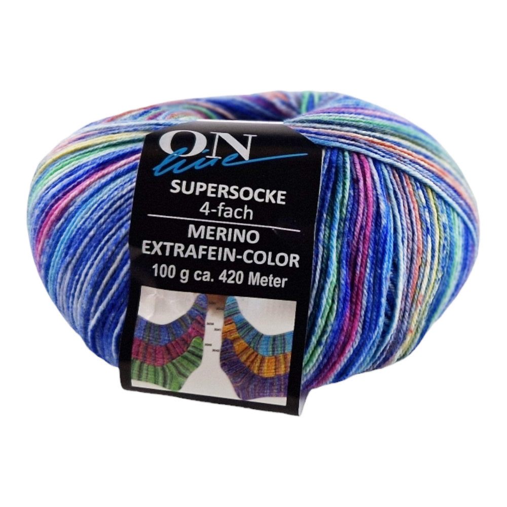 Supersocke Merino Extrafein Sort. 367 Color 4-fach von ONline