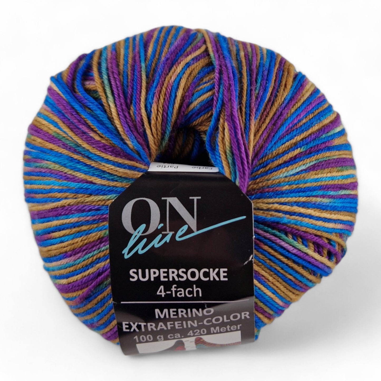 Supersocke Merino Extrafein Sort. 345 Color 4-fach von ONline