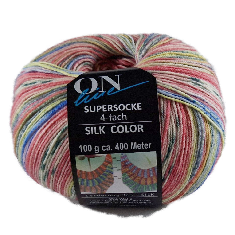 Supersocke Silk Sort. 365 Color 4-fach von ONline