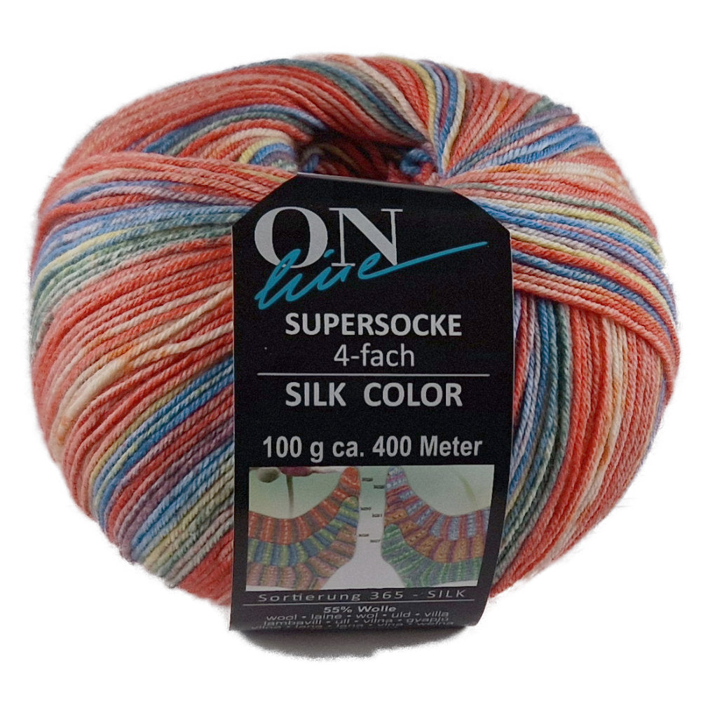 Supersocke Silk Sort. 365 Color 4-fach von ONline