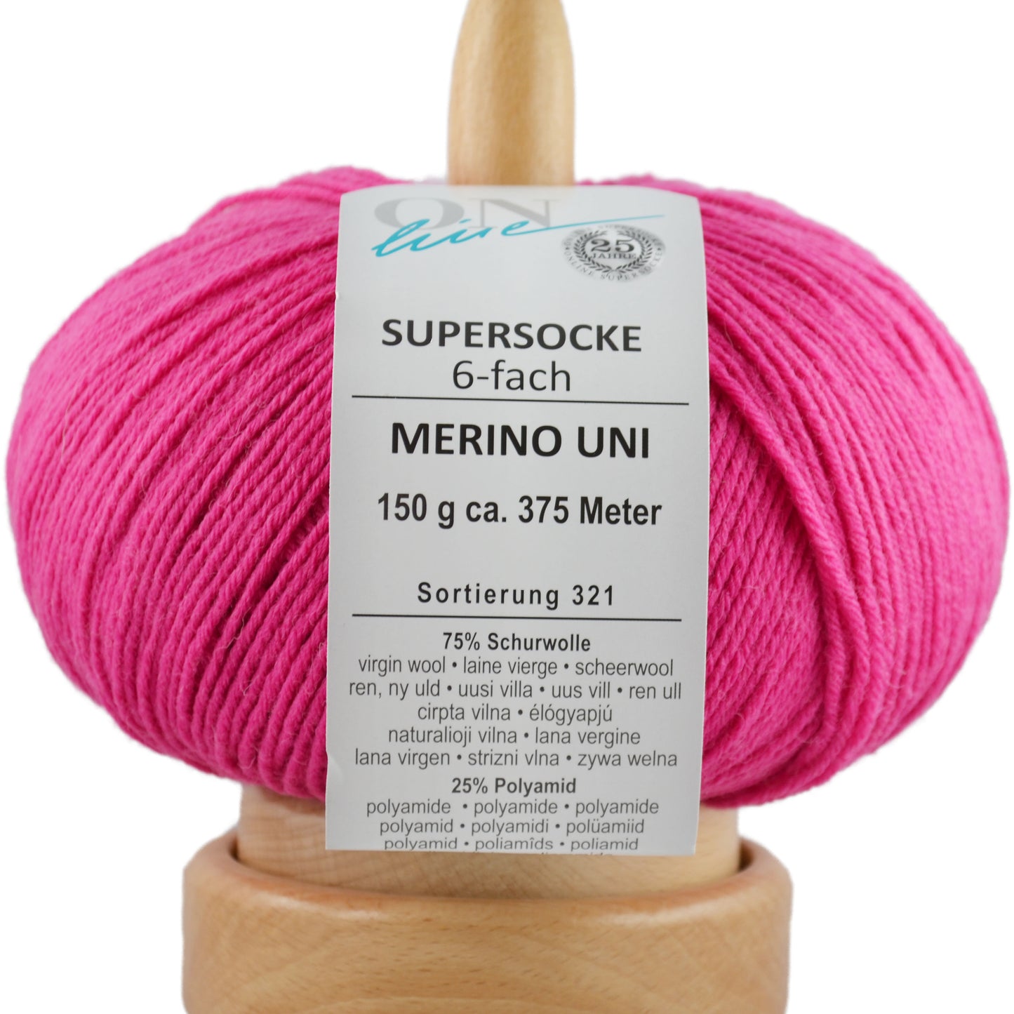 Supersocke 6-fach Merino Uni von ONline