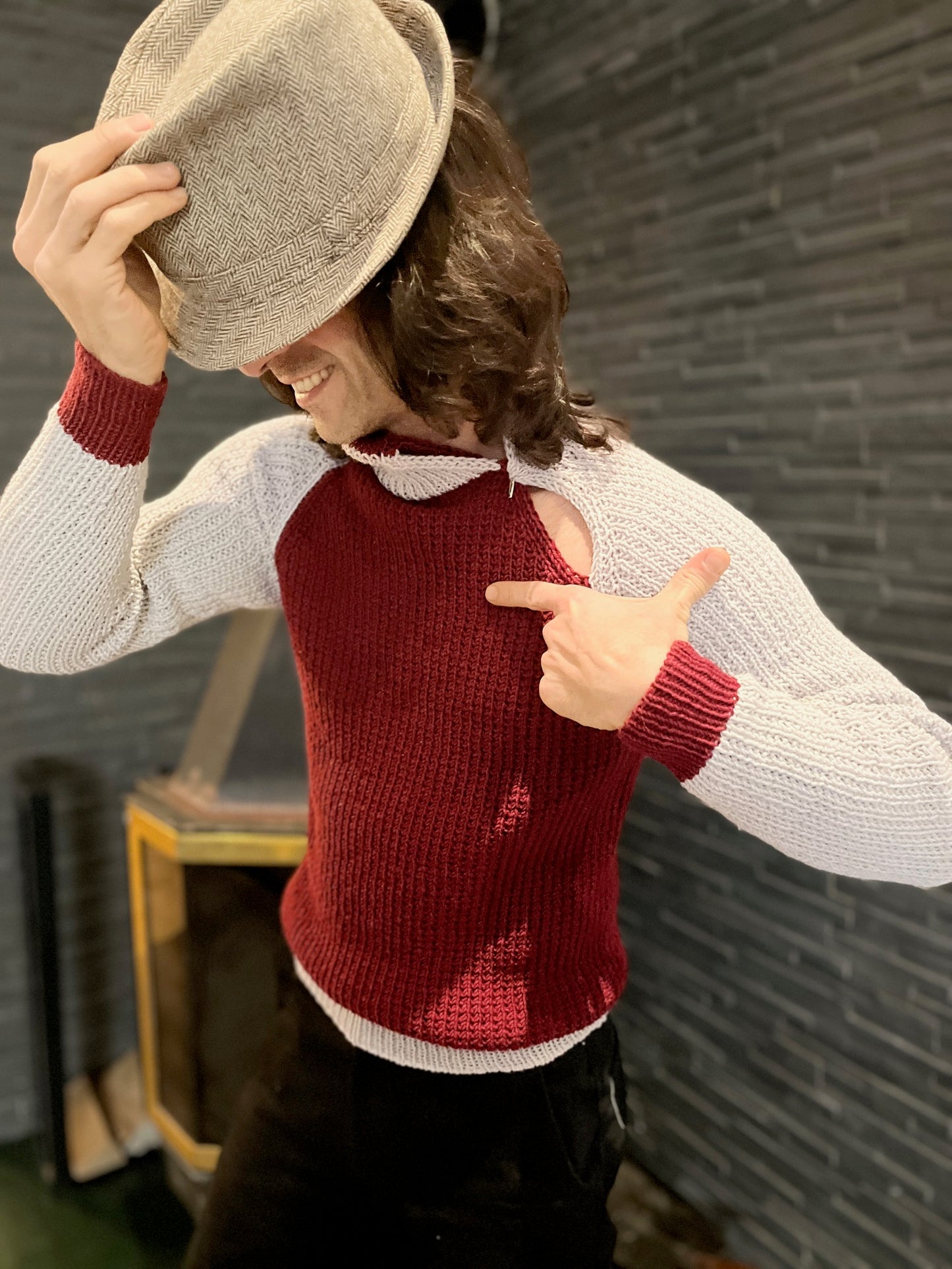 alternatives Wollpaket Troyer Pullover "DerRick" & "MaveRick" ohne Anleitung|zweifarbig|Wolle|Basic Merino|Katia Garne|