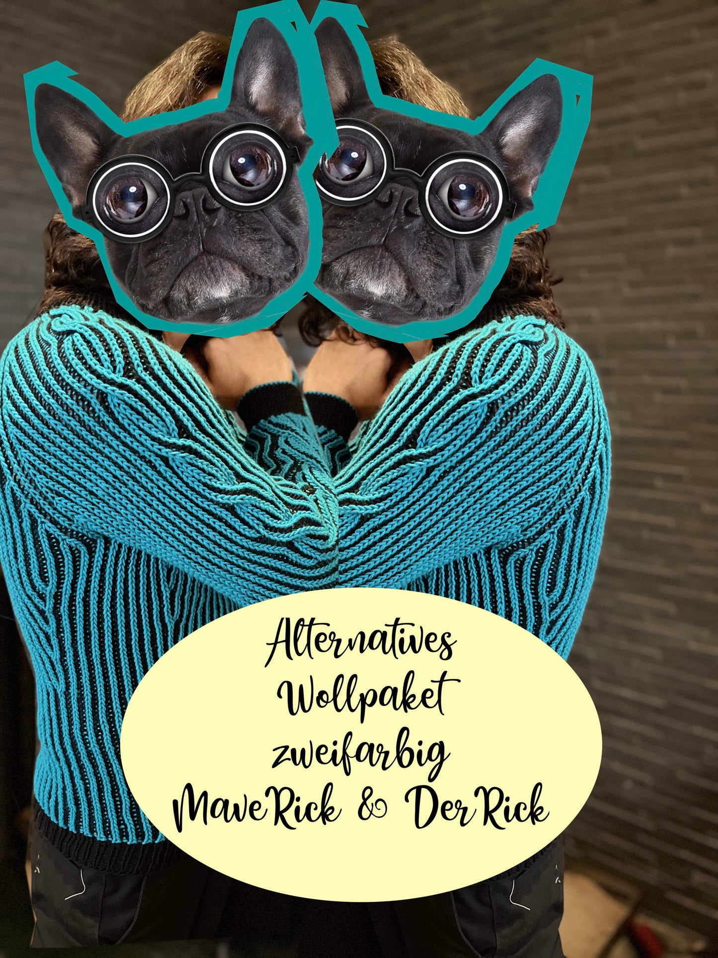 alternatives Wollpaket Troyer Pullover "DerRick" & "MaveRick" ohne Anleitung|zweifarbig|Wolle|Basic Merino|Katia Garne|