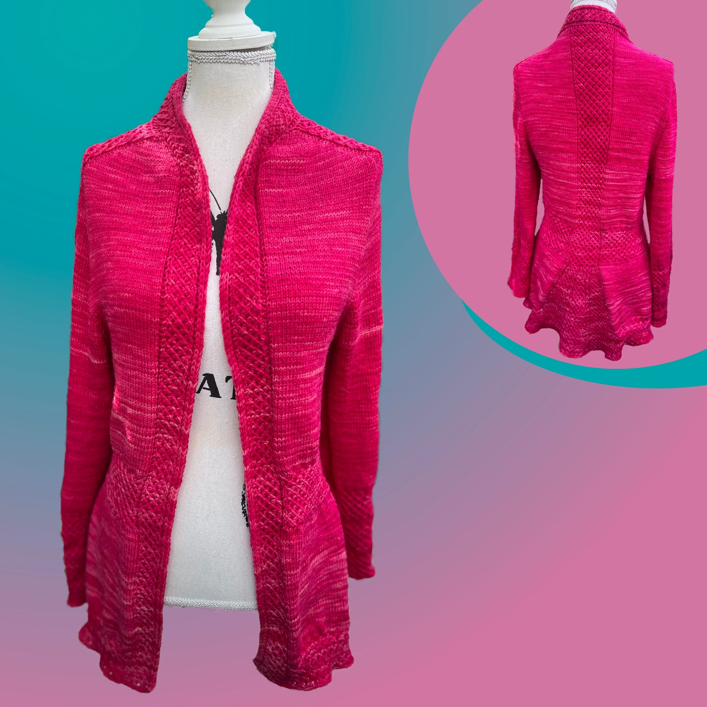 Strickjacke Blume des Lebens Long Anleitung als PDF | Anleitung als PDF | Stricken | Sylvie Rasch