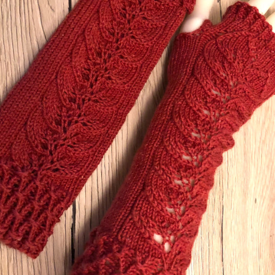 Armstulpen Herbstlaub | Einzelanleitung | | Sylvie Rasch
