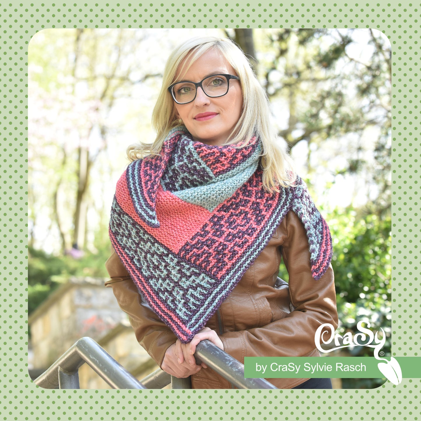Mosaiktuch Log Cabin *extended* Anleitung als PDF | Anleitung als PDF | Stricken | Sylvie Rasch