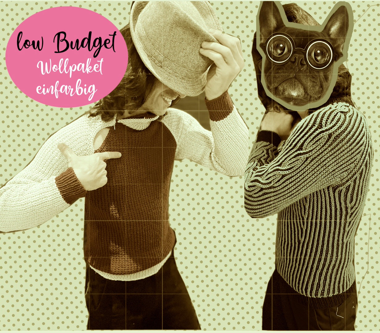 low Budget Wollpaket Troyer Pullover "DerRick" & "MaveRick" ohne Anleitung|einfarbig|Wolle|The Basic|Katia Garne|