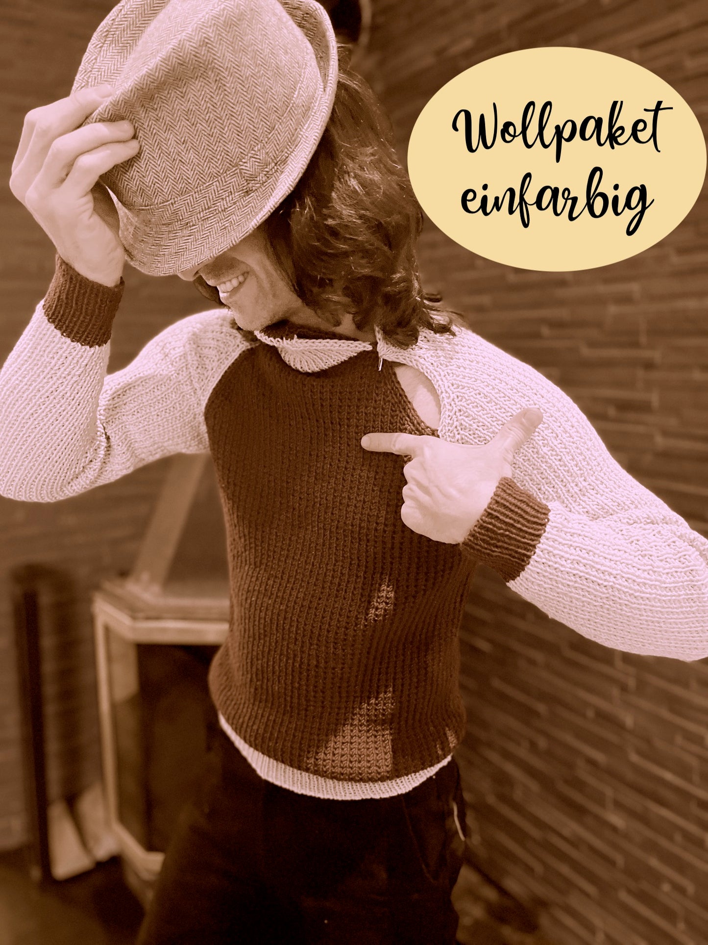 Wollpaket Troyer Pullover "MaveRick" ohne Anleitung|einfarbig|Wolle|Merino 120|Austermann|