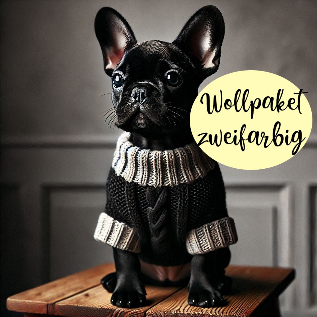 Wollpaket Troyer Pullover "MaverRick" ohne Anleitung|zweifarbig|Wolle|Merino 120|Austermann|