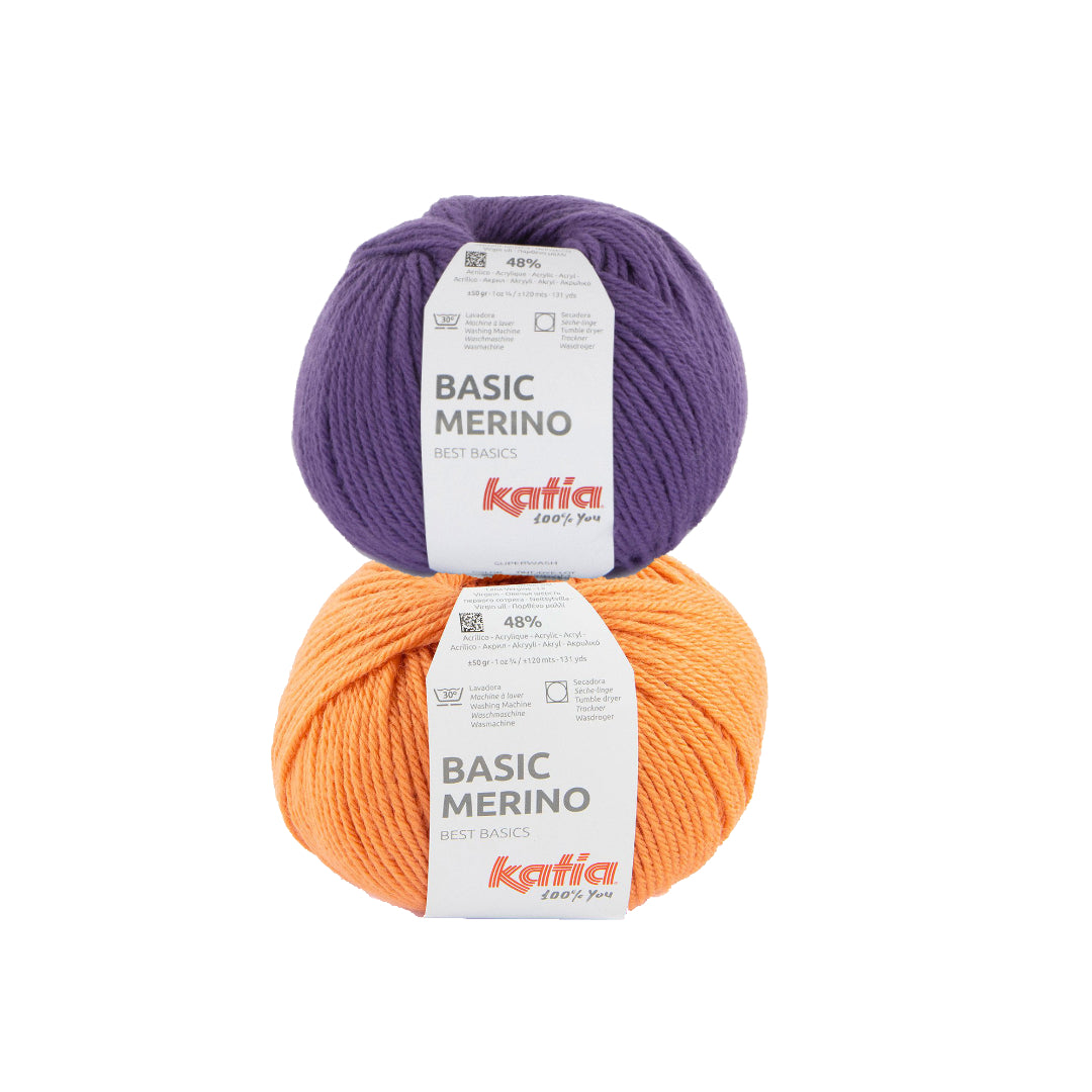 alternatives Wollpaket Troyer Pullover "DerRick" & "MaveRick" ohne Anleitung|zweifarbig|Wolle|Basic Merino|Katia Garne|