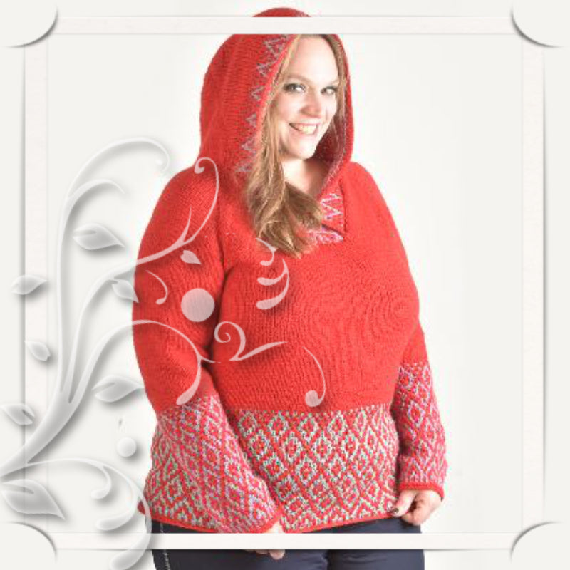 Raglan-Kapuzenpulli Rotkäppchen | Einzelanleitung | Stricken | Sylvie Rasch