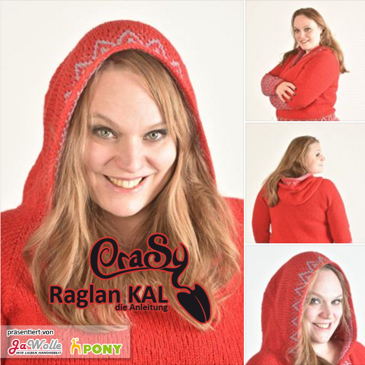 Raglan-Kapuzenpulli Rotkäppchen | Einzelanleitung | Stricken | Sylvie Rasch