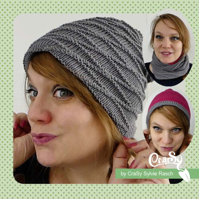 Schalütze - Schal-Loop-Mütze | Einzelanleitung | Stricken | Sylvie Rasch