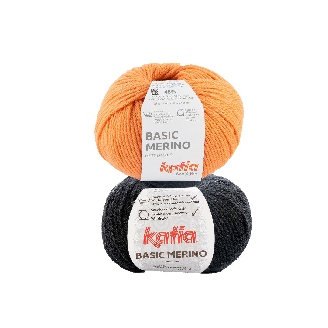 alternatives Wollpaket Troyer Pullover "DerRick" & "MaveRick" ohne Anleitung|zweifarbig|Wolle|Basic Merino|Katia Garne|