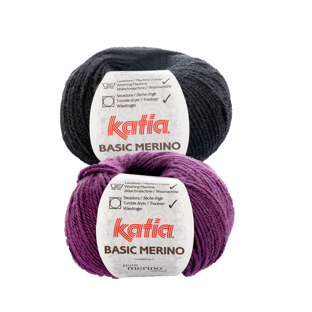 alternatives Wollpaket Troyer Pullover "DerRick" & "MaveRick" ohne Anleitung|zweifarbig|Wolle|Basic Merino|Katia Garne|