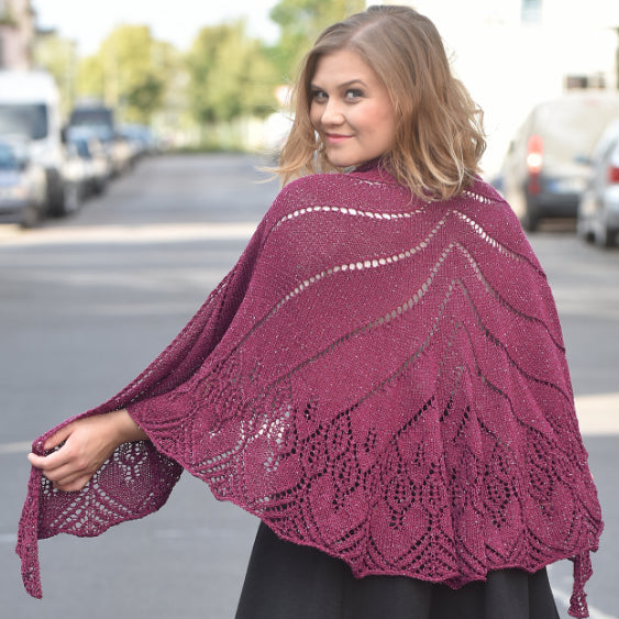 Tuch Lotosherz | Einzelanleitung | Stricken | Sylvie Rasch