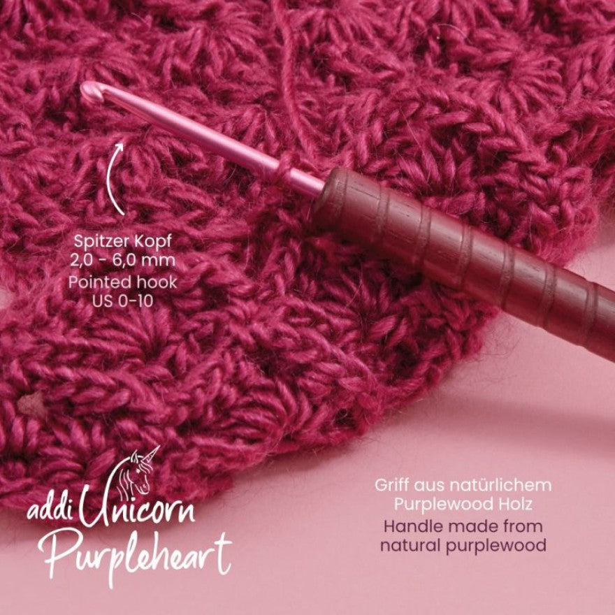 Häkelnadel addiUnicorn Purpleheart von addi