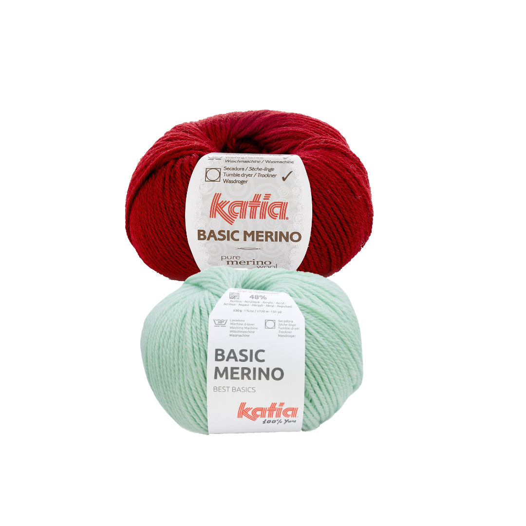 alternatives Wollpaket Troyer Pullover "DerRick" & "MaveRick" ohne Anleitung|zweifarbig|Wolle|Basic Merino|Katia Garne|
