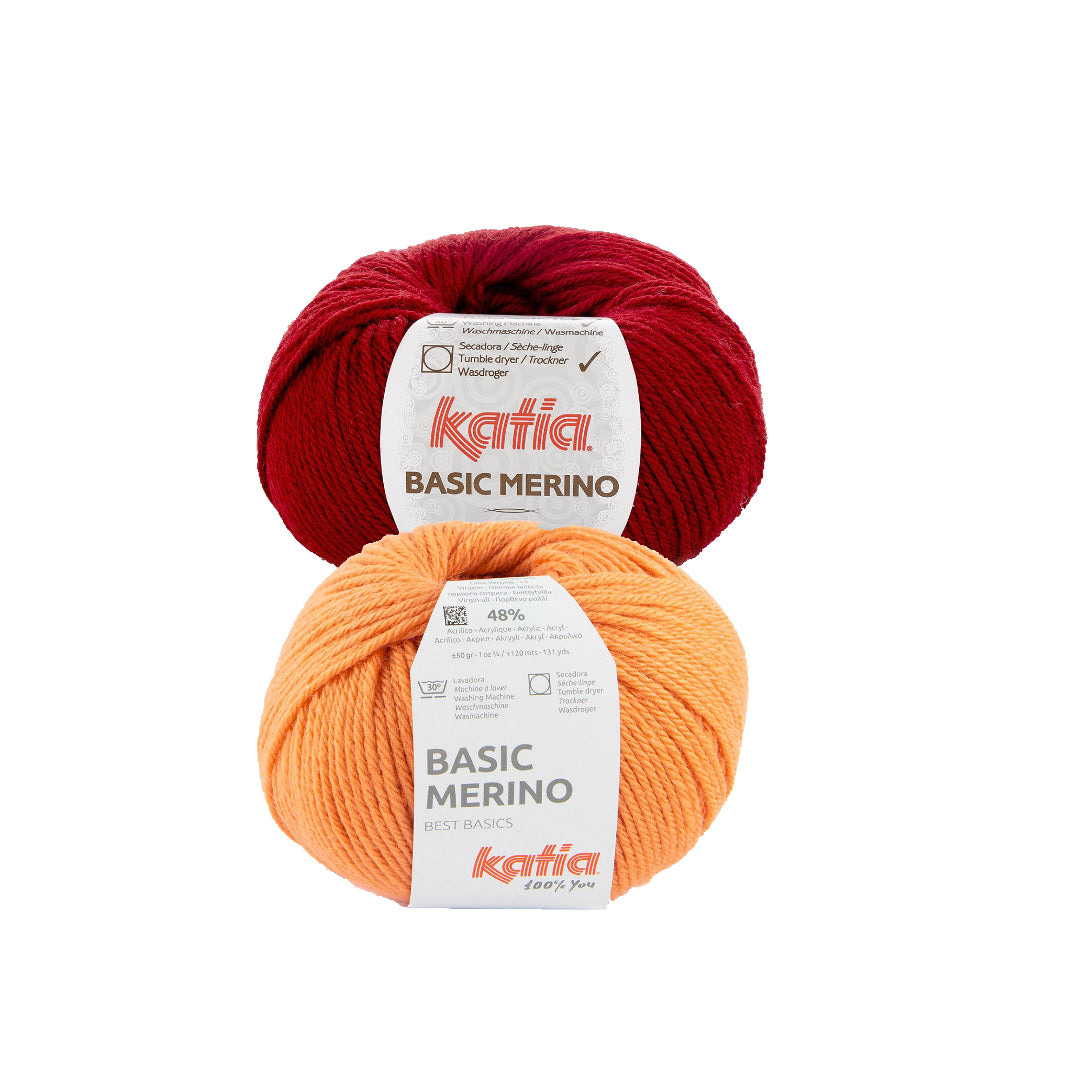 alternatives Wollpaket Troyer Pullover "DerRick" & "MaveRick" ohne Anleitung|zweifarbig|Wolle|Basic Merino|Katia Garne|