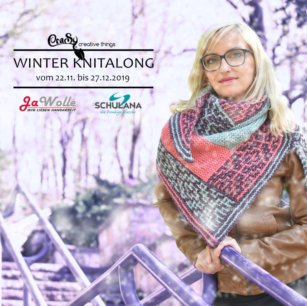 Mosaiktuch Log Cabin *extended* Anleitung als PDF | Anleitung als PDF | Stricken | Sylvie Rasch