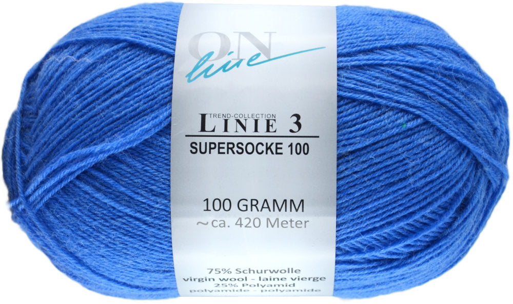 Supersocke 100 Linie 3 Uni 4-fach von ONline