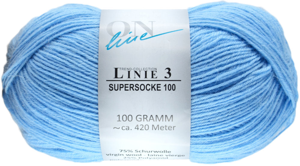 Supersocke 100 Linie 3 Uni 4-fach von ONline