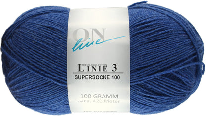 Supersocke 100 Linie 3 Uni 4-fach von ONline