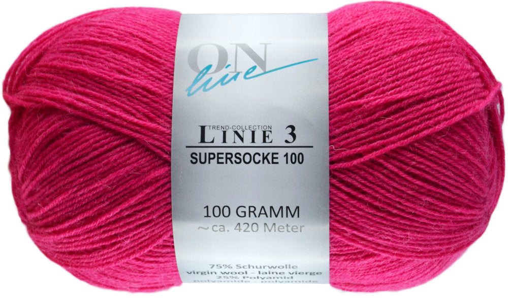 Supersocke 100 Linie 3 Uni 4-fach von ONline
