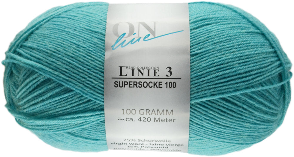 Supersocke 100 Linie 3 Uni 4-fach von ONline
