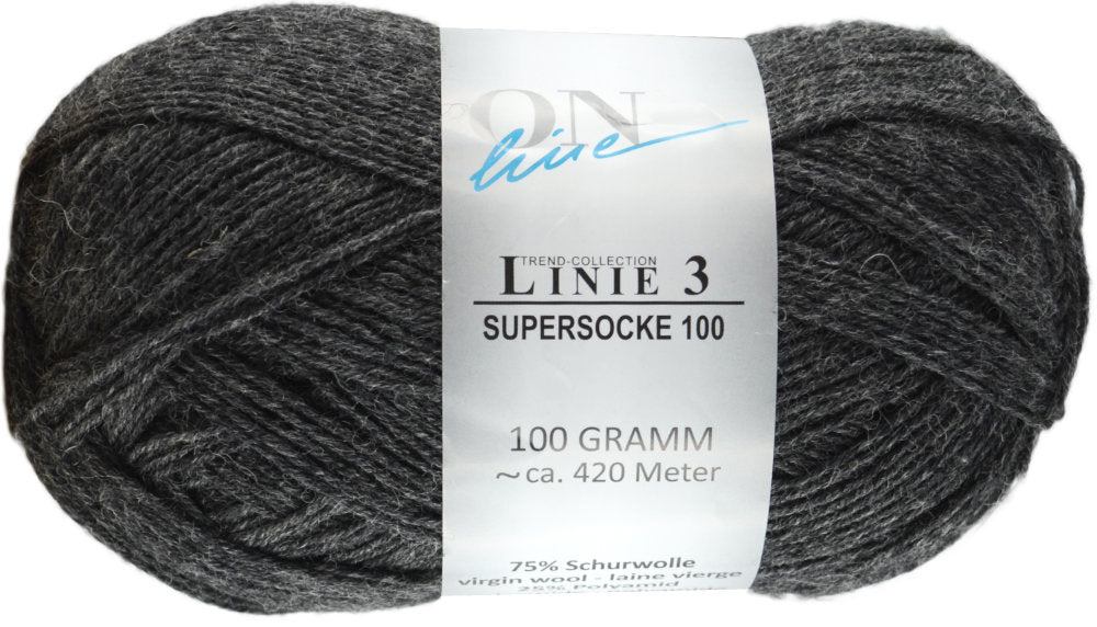 Supersocke 100 Linie 3 Uni 4-fach von ONline