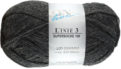Supersocke 100 Linie 3 Uni 4-fach von ONline
