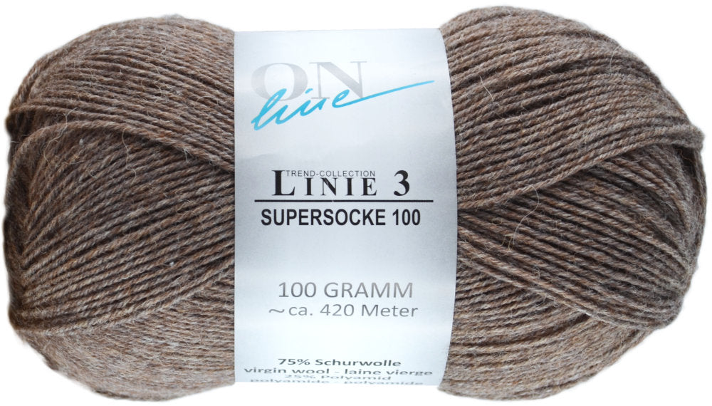 Supersocke 100 Linie 3 Uni 4-fach von ONline