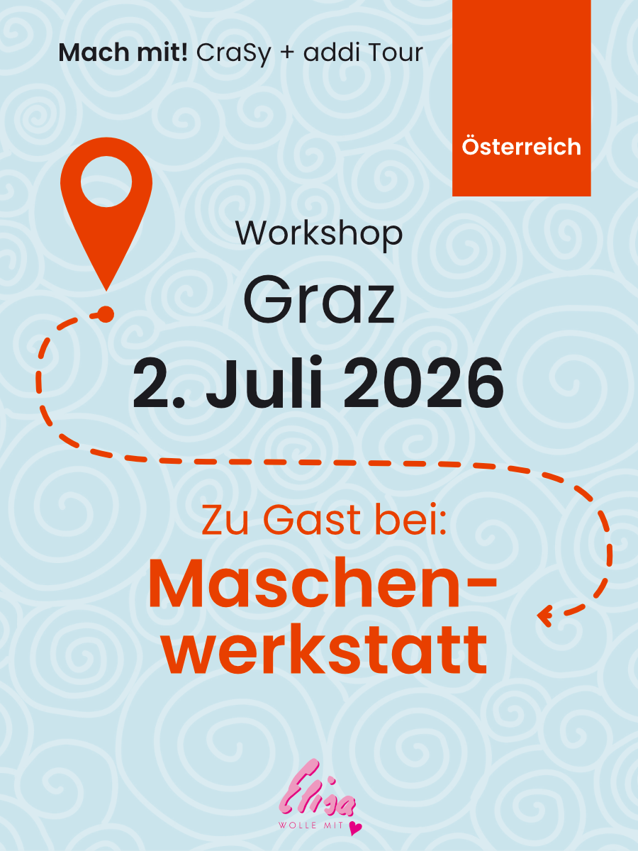 Workshop Raglan Pullover von Oben stricken mit und ohne ohne Maschenprobe inclusive Goodybag in Graz