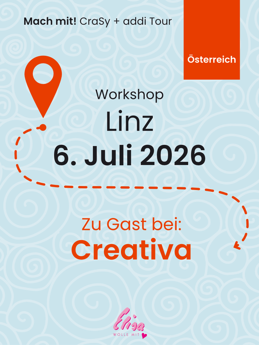 Workshop Raglan Pullover von Oben stricken mit und ohne ohne Maschenprobe inclusive Goodybag in Linz