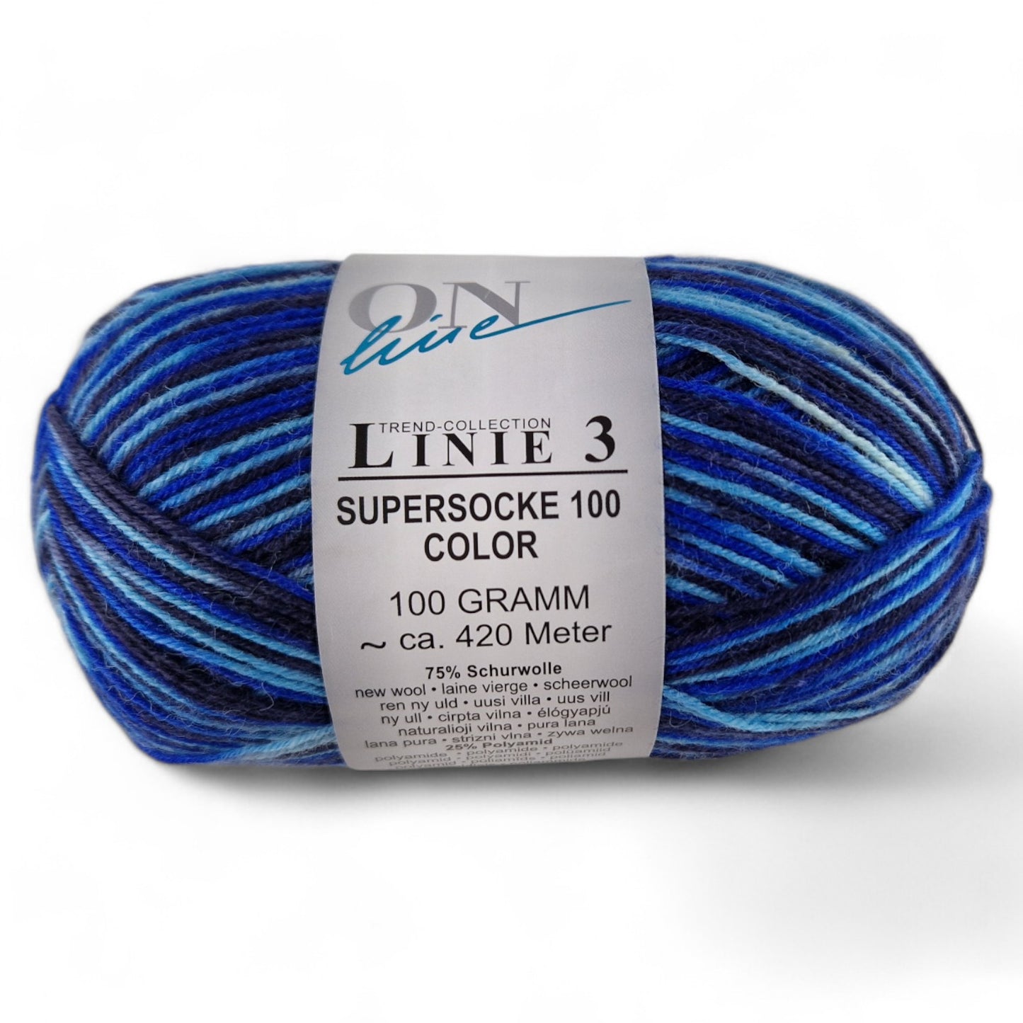 Supersocke 100 Linie 3 Color 4-fach von ONline