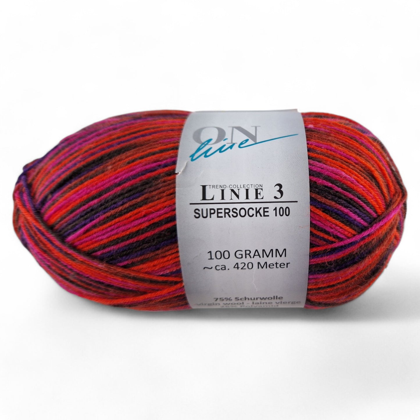 Supersocke 100 Linie 3 Color 4-fach von ONline