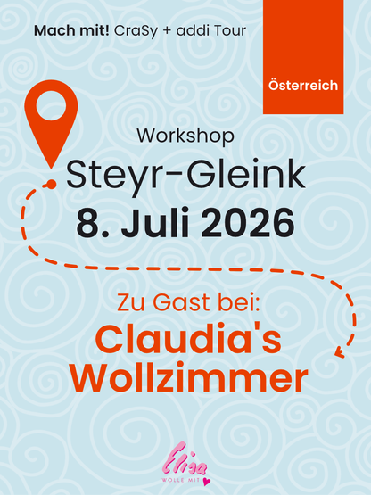 Workshop Raglan Pullover von Oben stricken mit und ohne ohne Maschenprobe inclusive Goodybag in Steyr