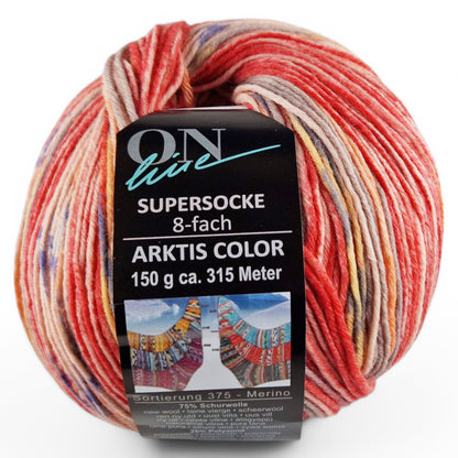 Supersocke 8-fach Merino Arktis Color von ONline