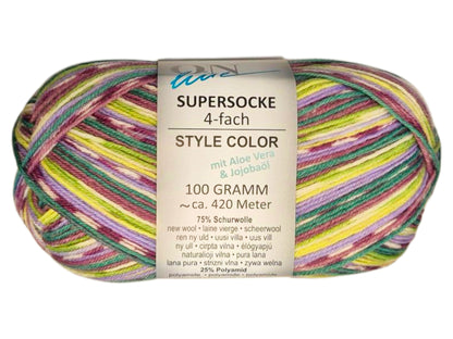 Supersocke Style Color Sort. 383 4-fach