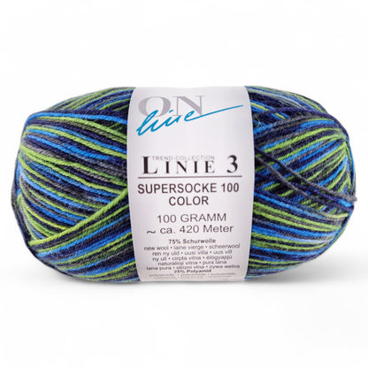 Supersocke 100 Linie 3 Color 4-fach von ONline