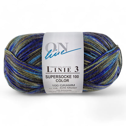 Supersocke 100 Linie 3 Color 4-fach von ONline