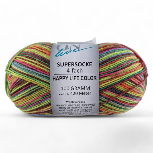 Supersocke Happy Life Color 4-fach von ONline