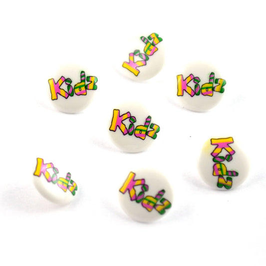 Kinderknopf Kidz 15 mm weiß / bunt von Dill