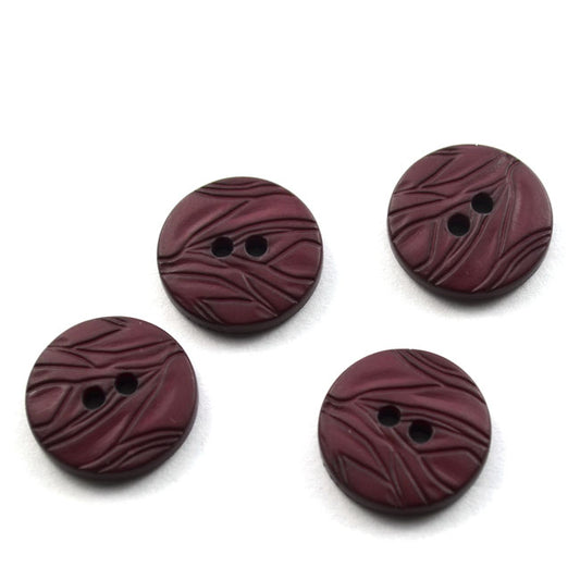 Modeknopf mit Gravur 20 mm aubergine von Dill