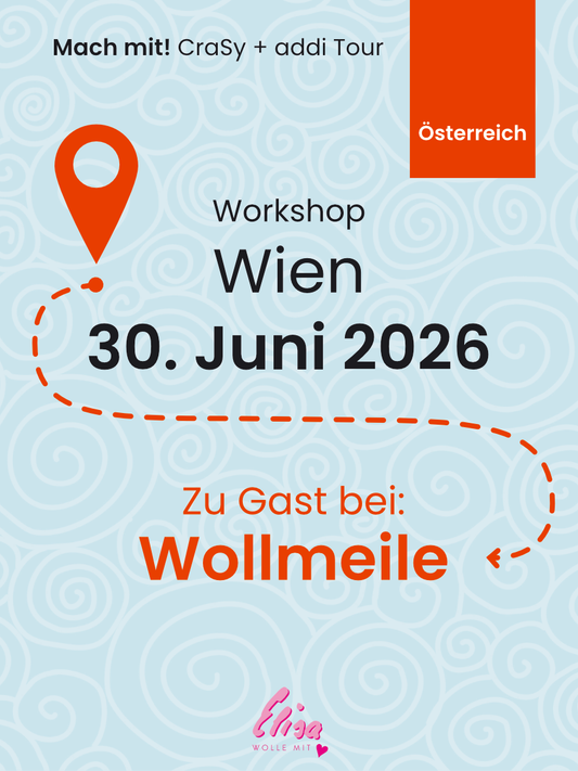 Workshop Raglan Pullover von Oben stricken mit und ohne ohne Maschenprobe inclusive Goodybag in Wien