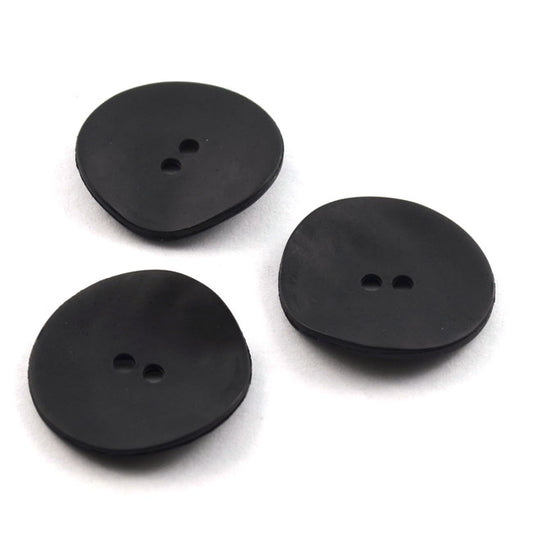 Modeknopf mit leichter Wölbung 28 mm schwarz von Dill