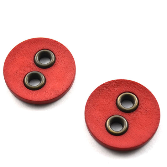 Modeknopf mit Metalllöcher 32 mm rot von Dill